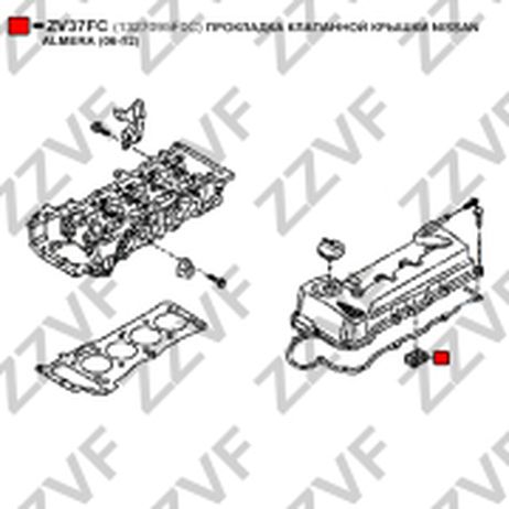 фото ZZVF ZV37FC Zv37fc Прокладка клапанной крышки ZZVF ZV37FC Zv37fc Прокладка клапанной крышки
