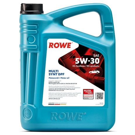 фото ROWE 20125005099 Масло моторное hightec multi synt DPF 5w-30 (5л) ROWE 20125005099 Масло моторное hightec multi synt DPF 5w-30 (5л)