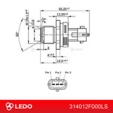 фото LEDO 314012F000LS Датчик давления топлива LEDO 314012F000LS Датчик давления топлива