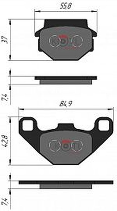 фото KoTL 6608KT К-т торм. колодок Fr kawasaki, suzuki, KoTL 6608KT К-т торм. колодок Fr kawasaki, suzuki,