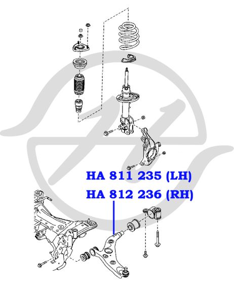 фото Hanse HA811235 Рычаг передней подвески, нижний, левый. mazda cx-5 (ke,gh) 2011- Hanse HA811235 Рычаг передней подвески, нижний, левый. mazda cx-5 (ke,gh) 2011-