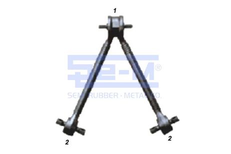 фото SE-M 10982 Тяга реактивная V-образная l=665 x 152/130 x d25/d21 SE-M 10982 Тяга реактивная V-образная l=665 x 152/130 x d25/d21