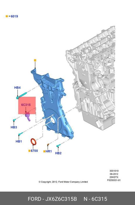 фото Ford JX6Z6C315B датчик положения коленвала Ford JX6Z6C315B датчик положения коленвала