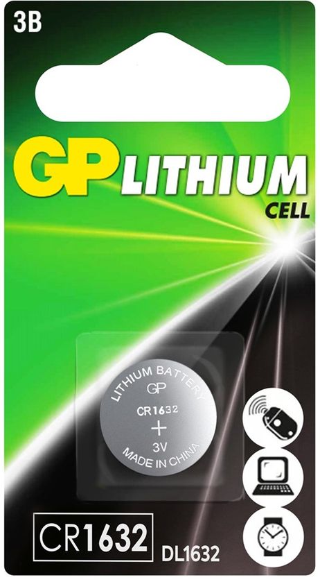 фото GP Batteries GPCR1632ERA-2CPU1 Батарейка cr1632 3V для брелоков сигнализаций литиевая 1 шт. GP Batteries GPCR1632ERA-2CPU1 Батарейка cr1632 3V для брелоков сигнализаций литиевая 1 шт.