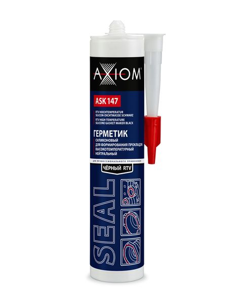 фото AXIOM ASK147 Герметик для формирования прокладок чёрный RTV 280 мл AXIOM ASK147 Герметик для формирования прокладок чёрный RTV 280 мл
