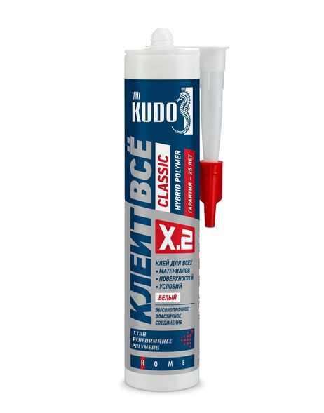 фото KUDO KX-2W Клей-герметик гибридный classic «клеит всё» белый 280 мл KUDO KX-2W Клей-герметик гибридный classic «клеит всё» белый 280 мл