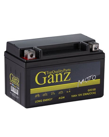 фото GANZ GN1210 Аккумулятор мото AGM 10 А_ч Прямая 150x86x93 en230 а GANZ GN1210 Аккумулятор мото AGM 10 А_ч Прямая 150x86x93 en230 а