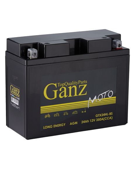 фото GANZ GN1224 Аккумулятор мото AGM 24 А/ч Обратная 204x91x159 en350 а gtx24-hl- BS GANZ GN1224 Аккумулятор мото AGM 24 А/ч Обратная 204x91x159 en350 а gtx24-hl- BS