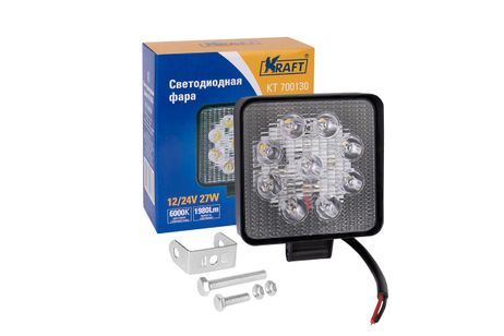 фото KRAFT KT700130 Светодиодная фара 9led 9-60v 27W KRAFT KT700130 Светодиодная фара 9led 9-60v 27W