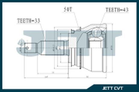 JETT V411048ABS Шрус внешний v41-1048 ABS