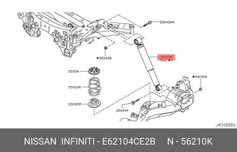 фото Nissan E62104CE2B Амортизатор Nissan E62104CE2B Амортизатор