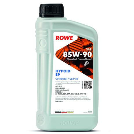 фото ROWE 25005001099 Масло трансмиссионное 85w90 1л минеральное hightec hypoid EP gl-5 ROWE 25005001099 Масло трансмиссионное 85w90 1л минеральное hightec hypoid EP gl-5
