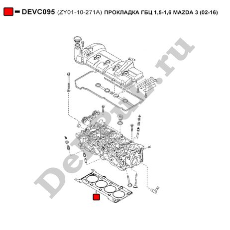 фото DePPuL DEVC095 Прокладка ГБЦ 1,5-1,6 mazda 3 (02-16) DePPuL DEVC095 Прокладка ГБЦ 1,5-1,6 mazda 3 (02-16)