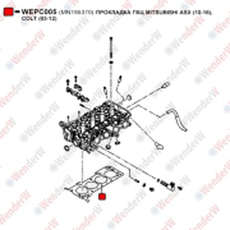 фото WENDERW WEPC005 Прокладка ГБЦ mitsubishi ASX (10-16), colt (03-12) WENDERW WEPC005 Прокладка ГБЦ mitsubishi ASX (10-16), colt (03-12)
