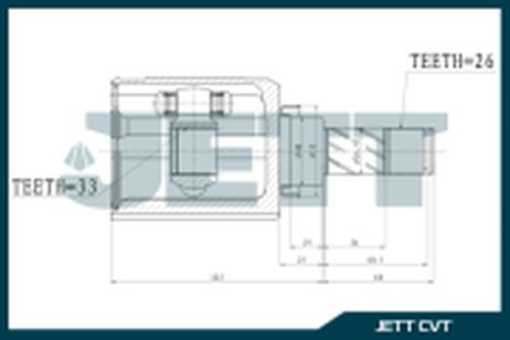фото JETT V40-1166 Шрус внутренний JETT V40-1166 Шрус внутренний