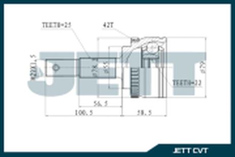 фото JETT V411327ABS Шрус внешний 411327 JETT V411327ABS Шрус внешний 411327