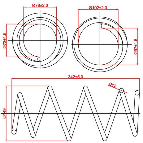 ZIKMAR Z48110R Пружина подвески передней Nissan Note (e11), L342-D149-t12