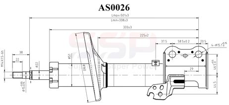 фото SSP AS0026 Стойка амортизационная SSP AS0026 Стойка амортизационная