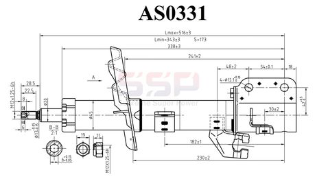 фото SSP AS0331 Стойка амортизационная SSP AS0331 Стойка амортизационная