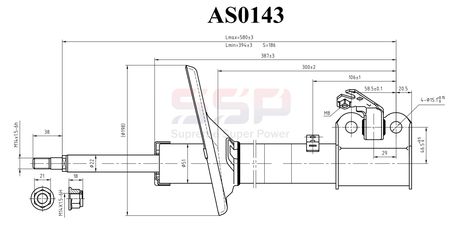 фото SSP AS0143 Стойка амортизационная SSP AS0143 Стойка амортизационная