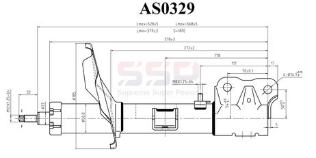 фото SSP AS0329 Стойка амортизационная SSP AS0329 Стойка амортизационная