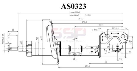 фото SSP AS0323 Стойка амортизационная SSP AS0323 Стойка амортизационная
