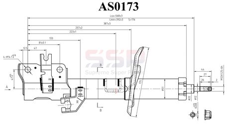 фото SSP AS0173 Стойка амортизационная SSP AS0173 Стойка амортизационная