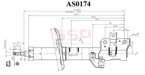 фото SSP AS0174 Стойка амортизационная SSP AS0174 Стойка амортизационная
