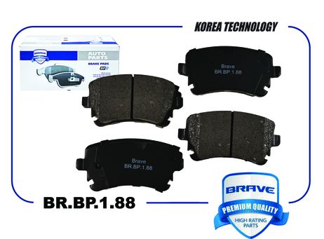 фото Brave BR.BP.1.88 Колодка тормозная задняя Brave BR.BP.1.88 Колодка тормозная задняя