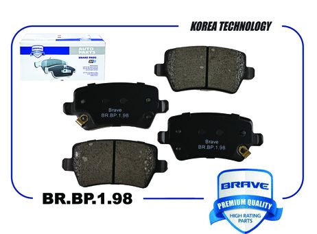 фото Brave BR.BP.1.98 Колодка тормозная задняя Brave BR.BP.1.98 Колодка тормозная задняя