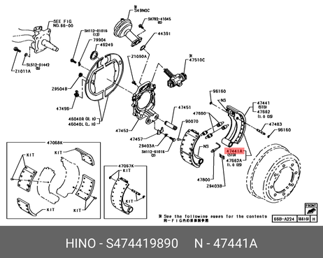 фото Hino S474419890 Накладка тормозная 300 Hino S474419890 Накладка тормозная 300