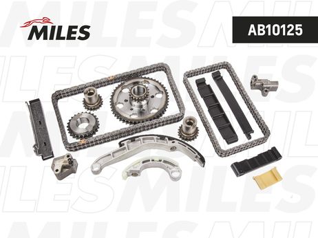 Miles AB10125 Комплект цепи ГРМ nissan navara YD25DDTi 02-08 со звездочками