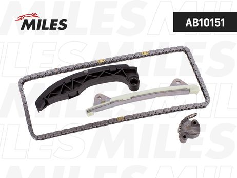 Miles AB10151 Комплект цепи ГРМ toyota 1.0i 1kr-fe 05- без звездочек