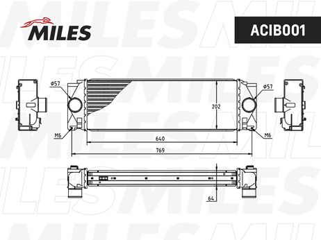 Miles ACIB001 Интеркулер MB sprinter 2.2d 06-