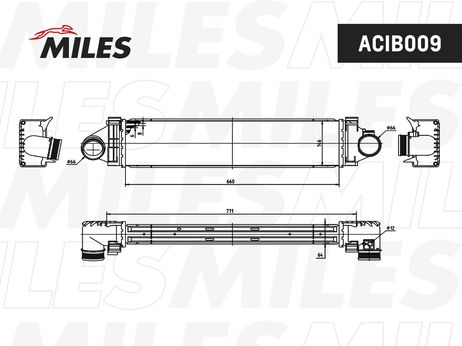 Miles ACIB009 Интеркулер ford focus 1.6td-2.0td 04-