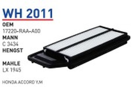 фото Wunder WH2011 Фильтр воздушный honda Accord mot.2.0/2.4L 03-> filter Wunder WH2011 Фильтр воздушный honda Accord mot.2.0/2.4L 03-> filter