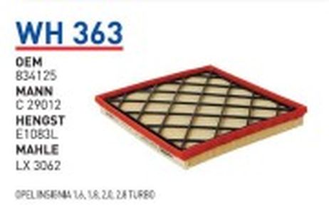фото Wunder WH363 Фильтр воздушный opel Insignia filter Wunder WH363 Фильтр воздушный opel Insignia filter