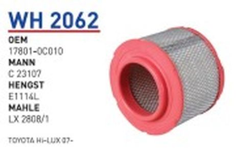 фото Wunder WH2062 Фильтр воздушный toyota HiLux 2005-> filter Wunder WH2062 Фильтр воздушный toyota HiLux 2005-> filter