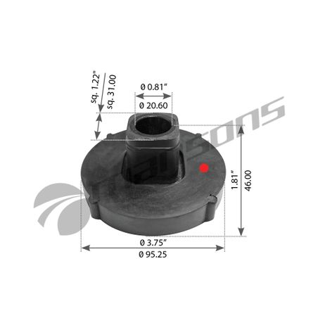 фото Mansons 360053 Сайлентблок подушки двигателя FLC DD квадр сечение Mansons 360053 Сайлентблок подушки двигателя FLC DD квадр сечение