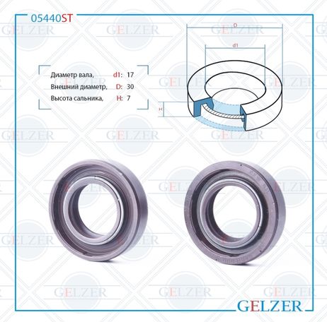 фото GELZER 05440ST Сальник рулевой рейки 17*30*7 (0m2) GELZER 05440ST Сальник рулевой рейки 17*30*7 (0m2)