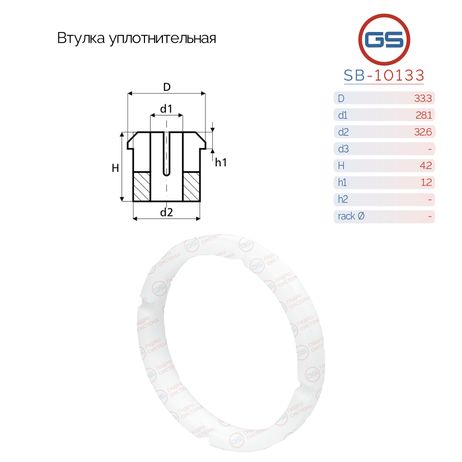 GS SB-10133 Втулка уплотнительная на вал диаметром 28.1мм Alfa Romeo 159 2005-