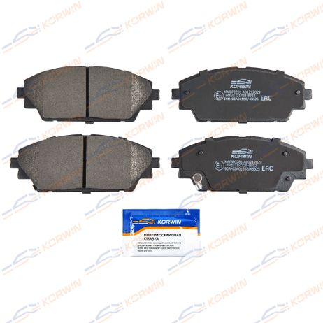фото KORWIN KWBP0281 Колодки тормозные перед. Mazda 3 (bm) 13-/cx-3 (dk) 15- | перед | KORWIN KWBP0281 Колодки тормозные перед. Mazda 3 (bm) 13-/cx-3 (dk) 15- | перед |