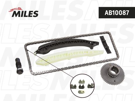 Miles AB10087 Комплект цепи ГРМ MB m271 co звездочками