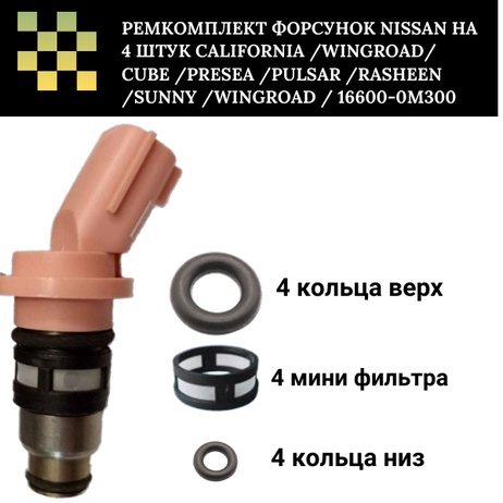 фото Auto-GUR FKIT29 Ремкомплект форсунок Nissan на 4 штук california /wingroad/ cube /presea /pulsar /rasheen /sunny /wingroad / AD Auto-GUR FKIT29 Ремкомплект форсунок Nissan на 4 штук california /wingroad/ cube /presea /pulsar /rasheen /sunny /wingroad / AD