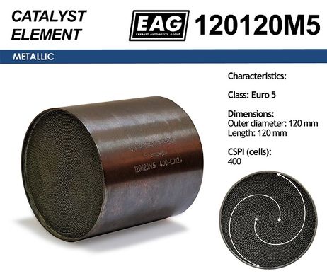 фото EAG 120120M5 Каталитический блок металл. 120x120 Euro 5 EAG 120120M5 Каталитический блок металл. 120x120 Euro 5