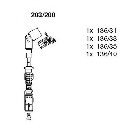 фото Bremi 203/200 Комплект высоковольтных проводов Bremi 203/200 Комплект высоковольтных проводов