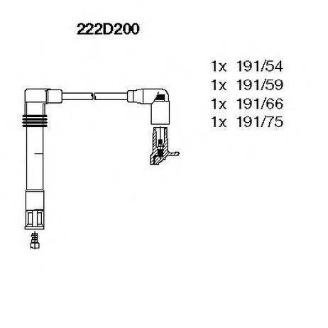 фото Bremi 222/D200 Комплект высоковольтных проводов Bremi 222/D200 Комплект высоковольтных проводов