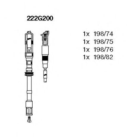 фото Bremi 222/G200 Комплект проводов зажигания Bremi 222/G200 Комплект проводов зажигания