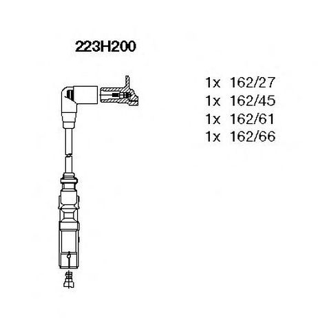 фото Bremi 223/H200 Комплект высоковольтных проводов Bremi 223/H200 Комплект высоковольтных проводов