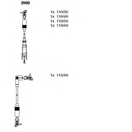 фото Bremi 296B Комплект высоковольтных проводов Bremi 296B Комплект высоковольтных проводов